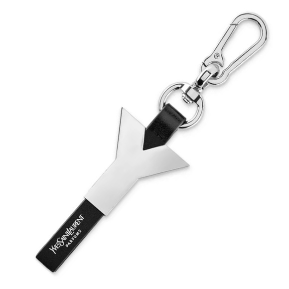 Yves Saint Laurent Y Key Chain YSL Key Ring NEW - Picture 1 of 4